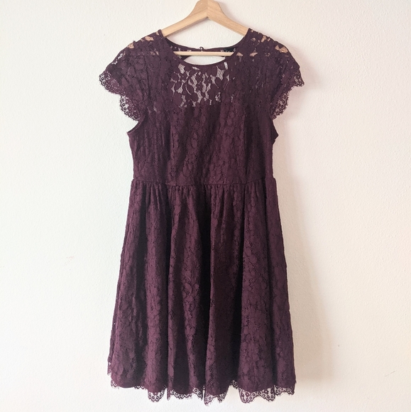 Torrid Lace Open Back Mini Skater Dress 10 - Picture 2 of 13